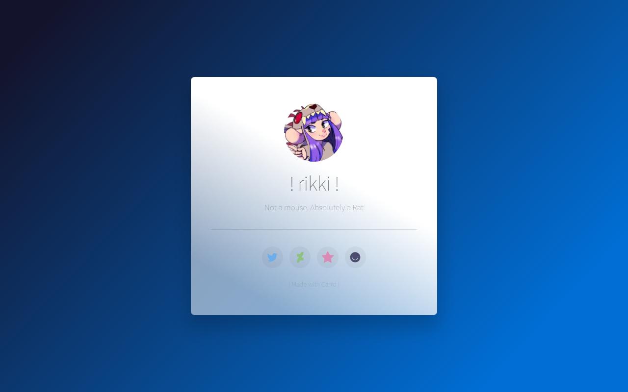 Carrd profile picture for @rikki